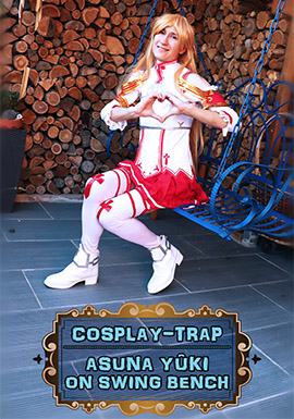 crossdress crossdresser crossdressing femboy sissy trap cd ts cdts lewd hentai cosplay porn anal sword art online asuna yuki yuuki outdoor lingerie panties open crotch