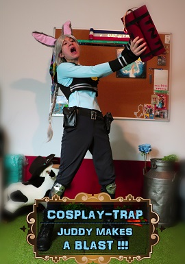 crossdress crossdressing femboy sissy trap lewd hentai cosplay judy hopps Zootopia easter bunny tease anal costume police officer