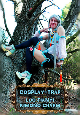 crossdress crossdresser crossdressing femboy sissy trap vocaloid Luo Tianyi outdoor forest anal dildo sextoy high heels