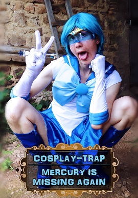 crossdress crossdressing femboy sissy trap lewd cosplay sailor moon mercury ballet boots high heels open crotch lingerie anal exhibition porn