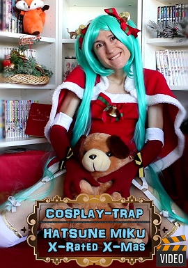 crossdress crossdresser crossdressing femboy sissy cd ts cdts trap lewd hentai cosplay porn anal femboy vocaloid miku christmas xmas high heels santa lingerie video movie