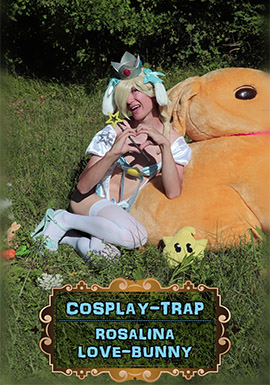 crossdress crossdresser crossdressing femboy sissy trap nintendo princess rosalina high heels lingerie bunny bunnigirl anal sextoy outdoor blonde