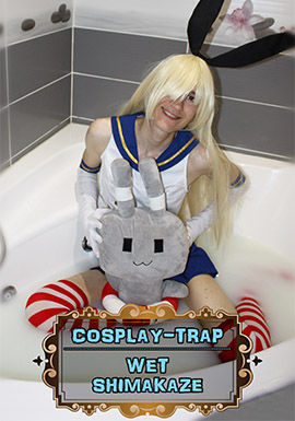 crossdress crossdresser crossdressing femboy sissy trap gay cd ts cdts porn lewd hentai cosplay anal dildo xxx kancolle kantai collection shimakaze bath wet wetlook